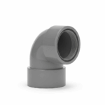 Codo PVC 90 mm 67º M-H Gris para Tubería de agua