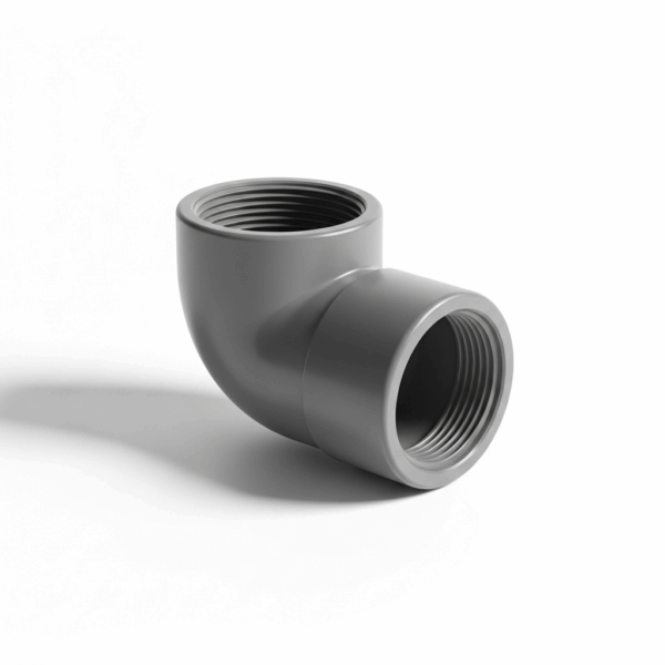 Codo PVC de 125 mm 87º M-H Gris