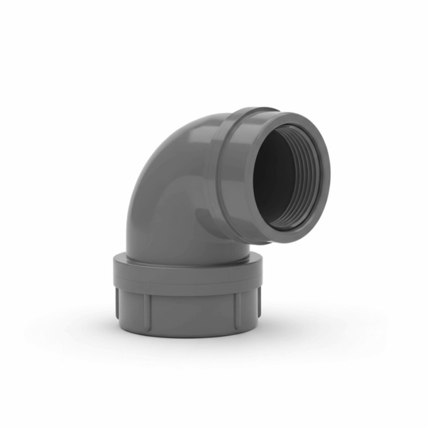 Codo PVC de 125 mm 87º M-H Gris para Tubería de agua