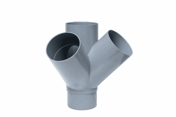 Injerto Doble PVC 75 mm 45º